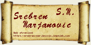 Srebren Marjanović vizit kartica